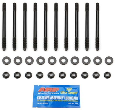 ARP Kit prigionieri principali 203-5407 - Toyota 1.8L 2ZZGE DOHC 4-cyl - Acciaio inossidabile - Bullone esagonale nero - Bulloni principali del motore automobilistico