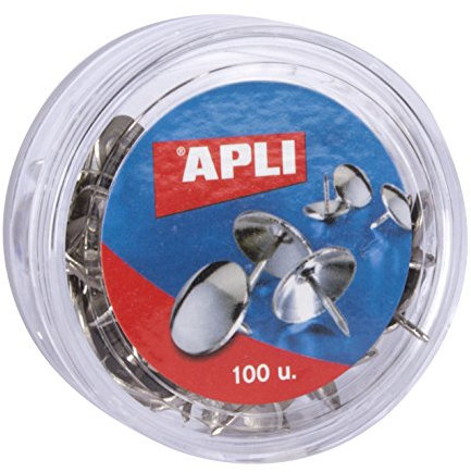 APLI 11726 Nadeln, vernickelt, 100 Stück, silber
