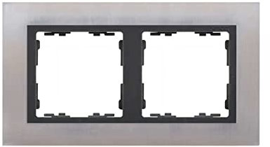 Simon 82827-37 placa de pared y cubierta de interruptor Acero inoxidable