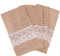 Yulakes 30 Stück Natur Jute Spitze Besteck Messer und Gabeln Besteck Halter Tasche Set Bestecktasche Halter Party Hochzeit Dekor