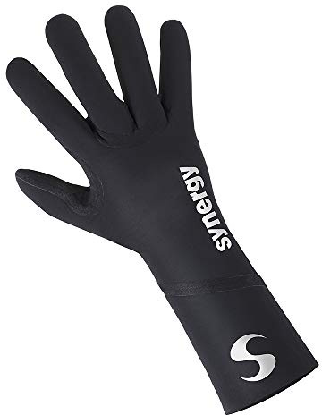 Synergy Neoprene Thermal Swim Gloves (Sports - Black, Small)