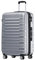 BEIBYE 2088 Zwillingsrollen Reisekoffer Koffer Trolleys Hartschale M-L-XL-Set in 13 Farben (Silber, XL)