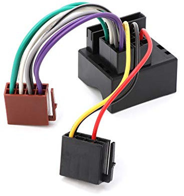 Freshsell - Cable de conexión para Peugeot 207 307 407 - Adaptador de conexión de cableado ISO - negro - 18,5 cm