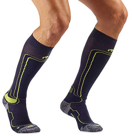 MICO SOCKEN SKI, Natural Performance, 100% made in italy, aus Merinowolle + LYCRA, Ultraleicht, Unisex für Herren und Damen, sportlich (XL (44-46), Blau)