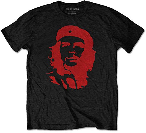 Che Guevara T Shirt Red On Black Portrait Cuban Revolution Official Mens S