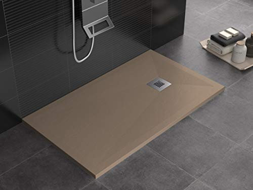 piatto doccia in Marmoresina, color caffè, slim 3cm., made in Europa, varie misure (70x110)