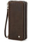 CONTACTS Herren Echtes Leder Ausweis Handyhalter Reißverschluss Coin Key Clutch Geldbörse Handtasche (Caffee2)