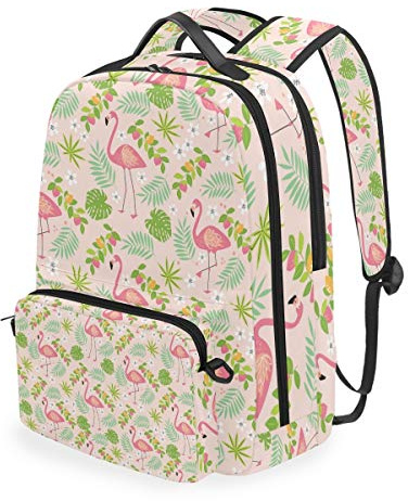 MONTOJ Fruity Flamingo Campus Rucksack mit abnehmbarer Kreuztasche, Pink