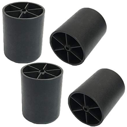4 Möbelbeinen Runden Möbelfüße Kunststoff-Möbelgleiter Möbeluntersetzer Sofa Sessel zum Anschrauben Kunststoff Ersatzfüße Füße für Küchensessel Betten Schrankfüße Teetisch,Schwarz,70mm