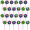 24 Stücke Folie Windmühlen für Garten Bunte Regenbogen Windrad Rasen Garten DIY Windmühle Vogel Beängstigender Windmühle Funkelnd Reflektierend Windräder für Party Gunst