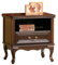Casa Padrino Luxus Jugendstil Nachtkommode Dunkelbraun 64 x 42,5 x H. 63,1 cm - Eleganter Massivholz Nachttisch mit Schublade - Barock & Jugendstil Schlafzimmer Möbel