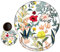 newplenty Mauspad,Mousepad Mit Handauflage, Mauspad Mit Gelkissen,Ergonomisches Mousepads Mit Untersetzer für Computer, Laptop (Blume auf weißem Hintergrund)