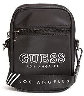 GUESS Factory Nylon-Umhängetasche mit Logo, Schwarz, Einheitsgröße