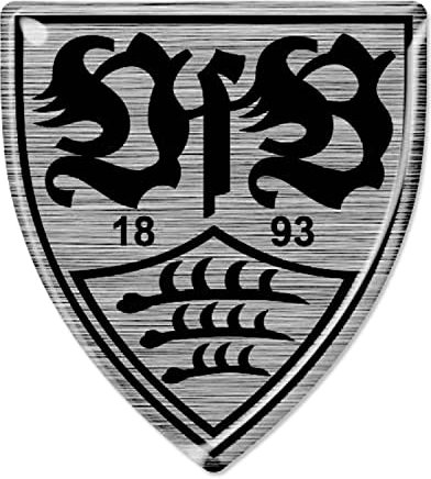 VfB Aufkleber 3D Wappen schwarz