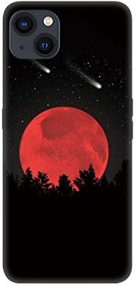 HopMore Case für iPhone 13 / iPhone 14 Hülle Schwarz Silikon Weich iPhone 13 / iPhone 14 Handyhülle Muster Dünn Handytasche Soft Silikonhülle Case Schutzhülle Stoßfest Cover, Göttin des Mondes