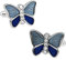 Banemi Manschettenknöpfe Herren Tracht, Manschettenknöpfe Herren Tracht Schmetterling Zirkonia Weiß Hemd Accessoires 2.05X1.5CM