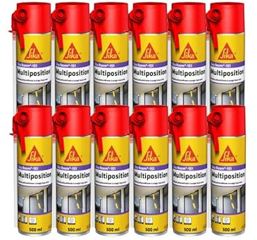 Lot de 12 mousses polyuréthane SIKA - SikaBoom 151 Multiposition - 500 ml
