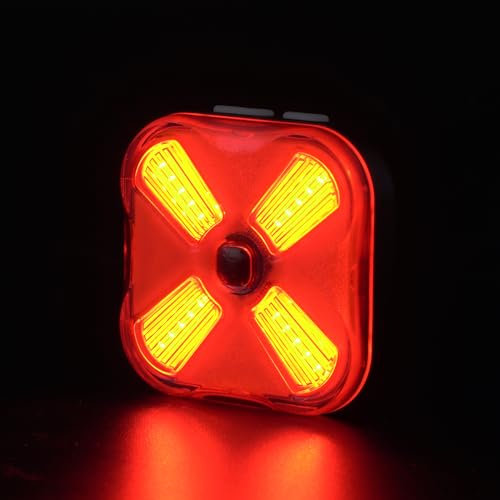 RAVEMEN CLO6 Fanalini Posteriore per Bicicletta,50 Lumen 7 modalità Luce del Freno,Luce di Avvertimento con sensore di frenata e sensore di Luce,USB-C Ricaricabile Impermeabile IPX6
