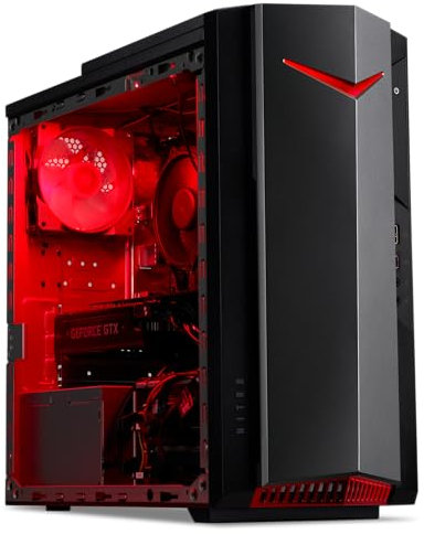 Acer Nitro 50 N50-640 - Ordenador de Sobremesa Gaming (Intel Core i7-12700F, 16 GB RAM, 1024 GB SSD, NVIDIA GeForce RTX 3060, Wi-Fi, HDMI, Sin Sistema Operativo) - PC Gaming Negro