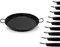 Paellera inducción esmaltada apta para gas y vitrocerámica, paellera vitrocerámica, paellera gas ideal camping y hogar, paellera esmaltada de 28cm a 46cm, paellera fabricada en España (36cm)