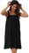 cheibear Damen Bademantel Kleid Frottee Saunakilt Saunatuch mit Tasche und Klettverschluss Spa Dusche Handtuch Bademantel Schwarz XL