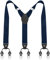 ACWOO Herren Hosenträger, 6 Clips Duty Men Braces Y Zurück, Hosenträger Herren Extra Stark Breit 3,5 cm, Einstellbar und Elastisch Hosenträger (Königsblau)