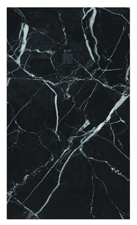 ONDEE - Piatto doccia NOLA3-70x120x3cm - Antiscivolo - Resina - Marmo nero