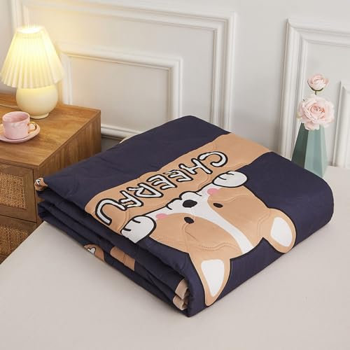 HERCHR Bed Air Conditioner Under Sheets, Under Sheet Fans for Bed Bed Fan Under Sheets Blanket Bulk King Size Cooling Blanket(180 * 200cm-D)