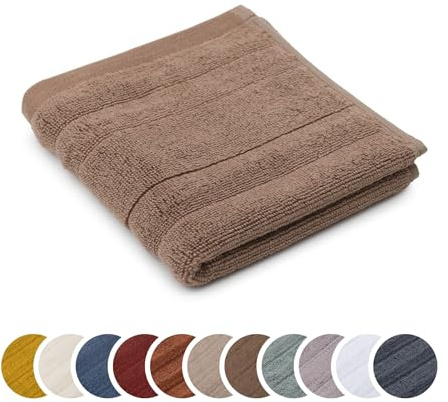 liebling Seiftuch Luxus Bio Baumwolle, Serie Marseille, 770 gr. / m², 30 x 30 cm, Ökotex, 60 Grad, saugstark, schnelltrocknend, Farbe: Stein