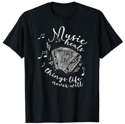 Ziehharmonika-Spieler Harmonica-Musiker Akkordeon T-Shirt