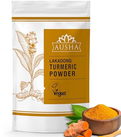 Ausha Lakadong Turmeric Root Powder 500g - 8-9% Curcumin - 1* GREAT TASTE AWARD 2025 -Double Strength Turmeric - Premium Quality