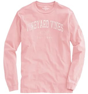 vineyard vines Women's Heritage Long-Sleeve Tee, Flamingo, XL