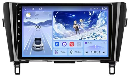 Radio estéreo de coche Android 14 de doble DIN de 9 pulgadas para Nissan Rogue Qashqai J11 X-Trail X Trail 3 T32 2013-2017 con cámara de respaldo inalámbrica Carplay AHD, controles de volante