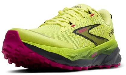 BROOKS Womens Cascadia 19 Sneaker, Sunny Lime Black Magenta, 7.5 UK