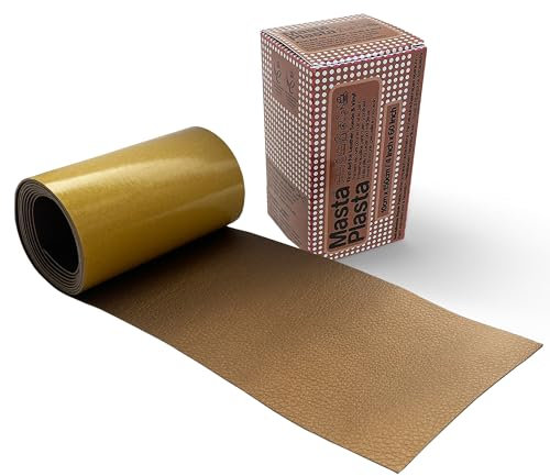 MastaPlasta Original Self-Adhesive Leather Repair Patches - Bronze 150 x 10cm (60 x 4). Your Quick and Easy All-in-One Upholstery-Quality Leather Repair Kit for Sofas, Car Seats, Bags & DIY