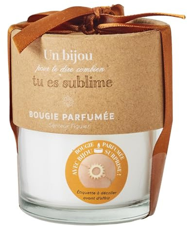 Duftkerze mit Verstecktem Schmuck - Kerze mit Armband als Überraschung (Orange)