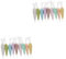 DIYEAH 2sets Versatile Crafting Cream Glue Simulation Cream for DIY Accessories Supplies 9pcs*2