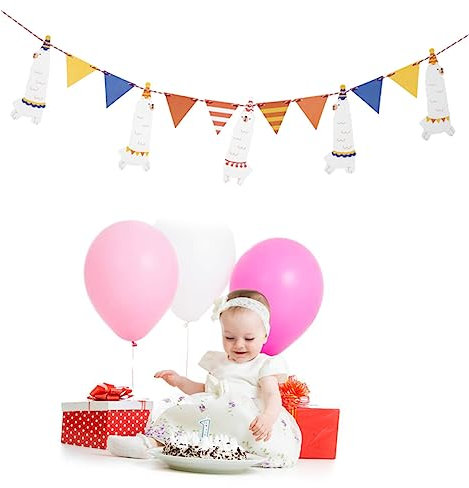 Vaguelly Lama Banner Wimpelkette Für Kinderzimmer Und Geburtstagsfeiern Farbenfrohe Lama Party Dekoration Ideales Zubehör Für Kindergeburtstage Babypartys Und Festliche Anlässe