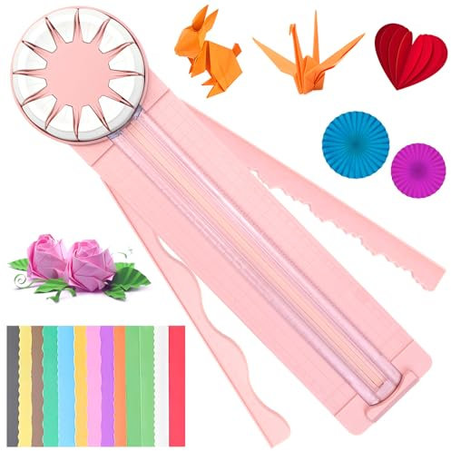 Papierschneider 12 in 1 Schneidemaschine Papier Papierschneidegerät Tragbare Multifunktionales Papierschneidemaschine Papier Schneidegerät für Bastelpapier Postkarte Scrapbook Handwerk (B)