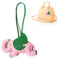 LQIOACU Cuir Bébé Éléphant Porte-Clés Porte Clef Mignon Porte-Clés En Forme Mignon En Cuir Fait À La Main Pour La Famille Proches Et Les Amis（Rose）