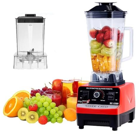Gziztx Blender 4500W Portable Blender Smoothie Maker with 2 Cup, 6 Stainless Steel Blades, 15 Adjustable Speeds, for Juice, Coffee, Shakes and Smoothies