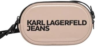 KARL LAGERFELD JEANS sac à bandoulière en cuir synthétique effet peinture beige, beige, Taille unique