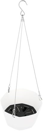 Milisten 2 Ensembles Pot de Fleur Suspendu Plantes trempeur Usine système planteur Pot de Fleur Interieur Jardiniere Plastique Cache-Pot Suspendu jardinière Suspendue en Plastique Blanche