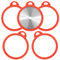 Nuanchu 5 Pieces 10'' Miter Saw Blade Sleeves, Silicone Circular Saw Blade Storage Protector Holder Covers for Circular Miter Tablesaw Accessories, Red