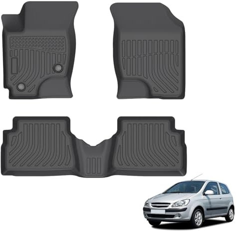 ONWZCJDI TPE Auto Fußmatten Custom Fit Für Hyundai Getz 2007-2012,Wasserdicht Allwetter rutschfest Eco-Friendly,LHD