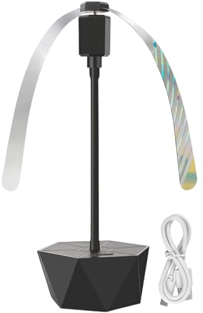 Fliegenwedler, Fliegenabwehr für den Tisch, Terrasse und Restaurant, Tragbarer Fliegenvertreiber, Fliegenventilator zum Fliegen verscheuchen (1, USB-Aufladung)