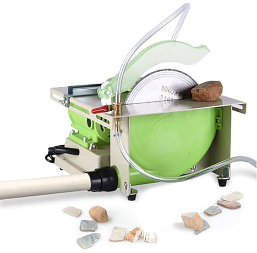 1380W Mini Table Saw Rock, Lapidary Rocks Grinder Polisher with 500-7000RPM Bench Buffer Machine with Tool Accessories Set, for Home Jewelry Making Hobbies, Jade Amber Beeswax Grinding