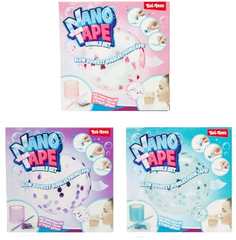 Toi-Toys Nano Tape Spielzeug mit Glitzer Bunte Farben kreatives Basteln