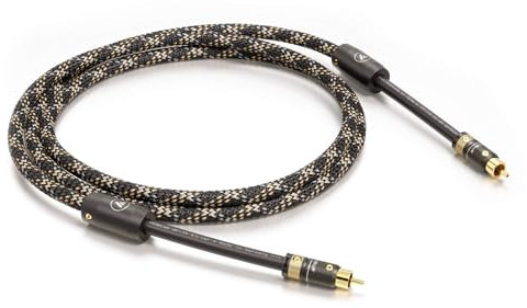 VIABLUE NF-75 Silver DIGITAL Cinchkabel * Koaxiales High-End Digitalkabel * 2-Fach Schirmung, versilbert * T6s Cinchstecker/RCA* Ferritfilter * 1 Stück * 50 cm * 0.5 m