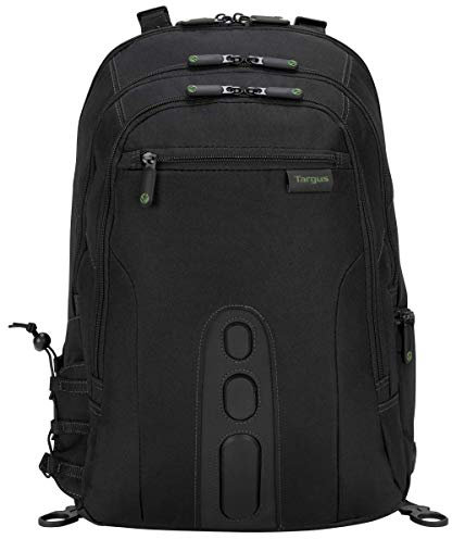 Targus Spruce EcoSmart Travel and TSA Checkpoint-Friendly Mochila, Business Professional/College Student Commuter, funda acolchada extraíble para portátil de 15.6 pulgadas, negro (TBB013US)